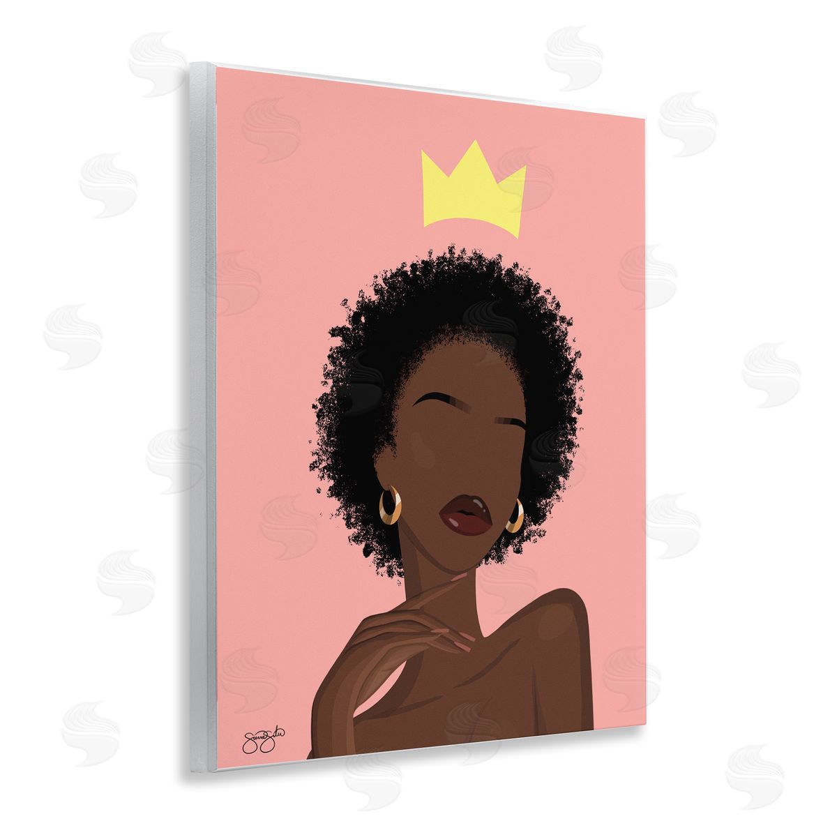 Sierra Siler Pink Aliza Portrait Canvas Wall Art Print