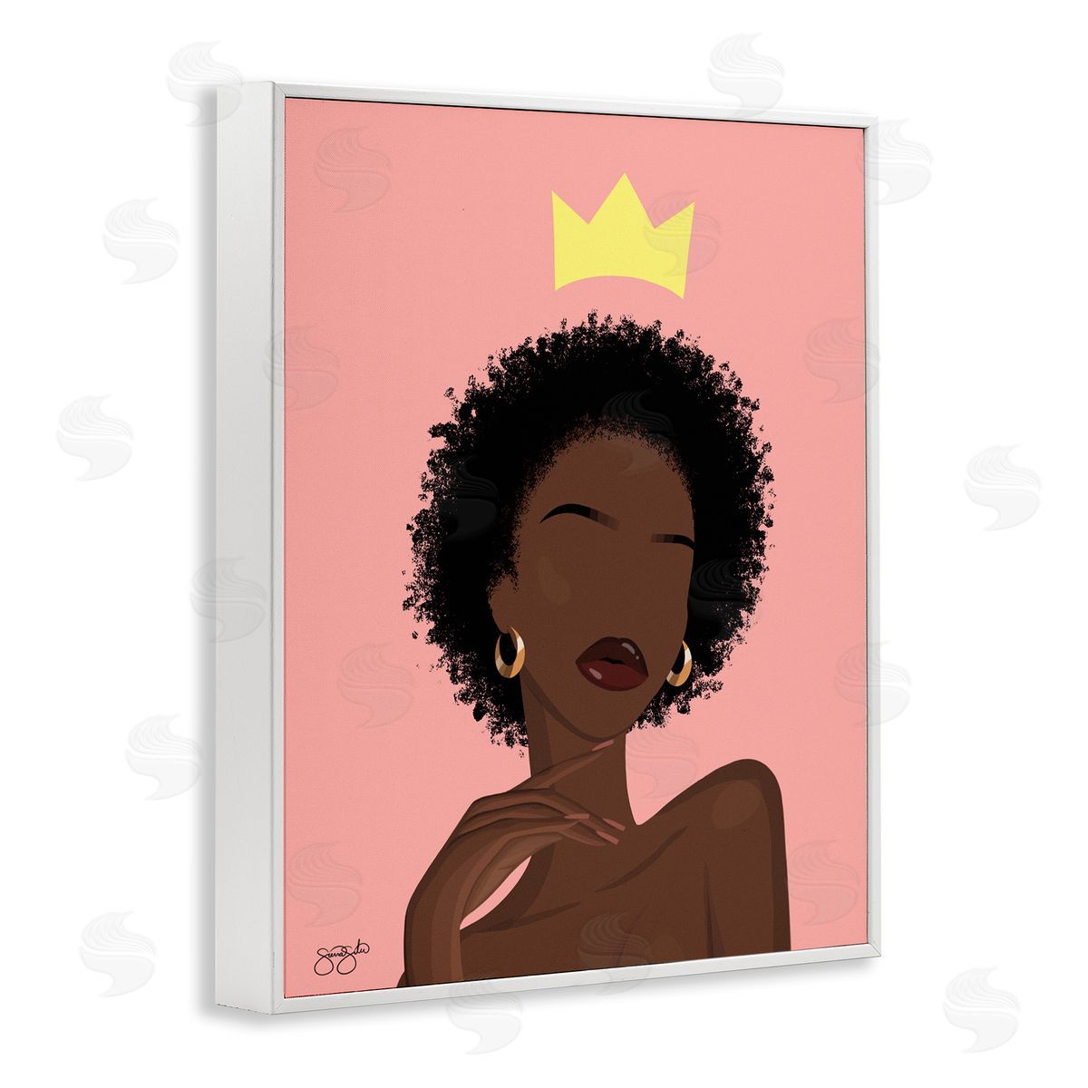Sierra Siler Pink Aliza Portrait Canvas Wall Art Print