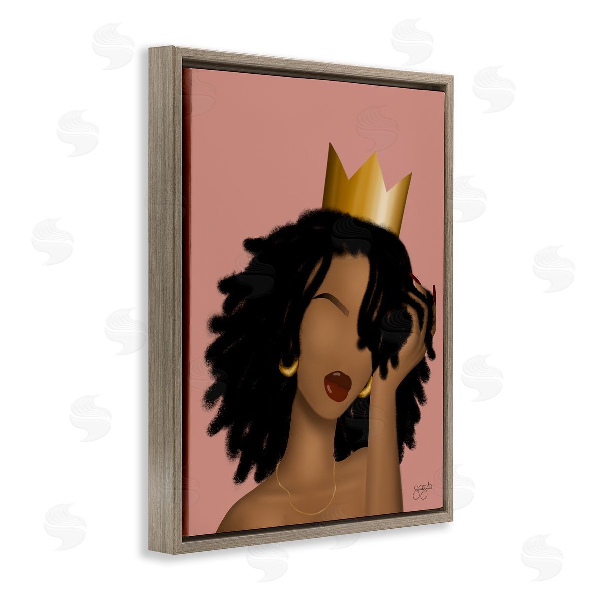 Sierra Siler Pink Reina Portrait Canvas Wall Art Print