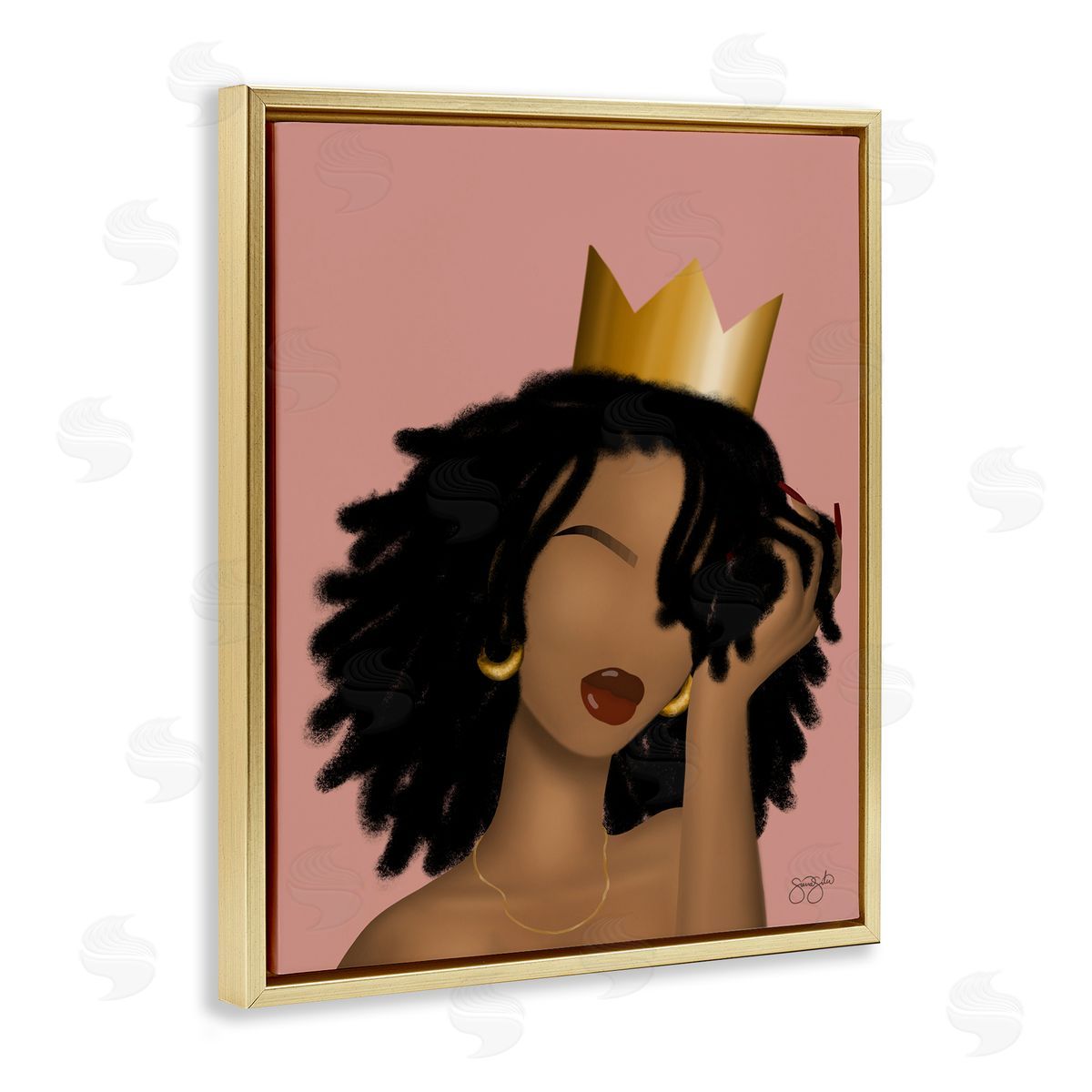 Sierra Siler Pink Reina Portrait Canvas Wall Art Print