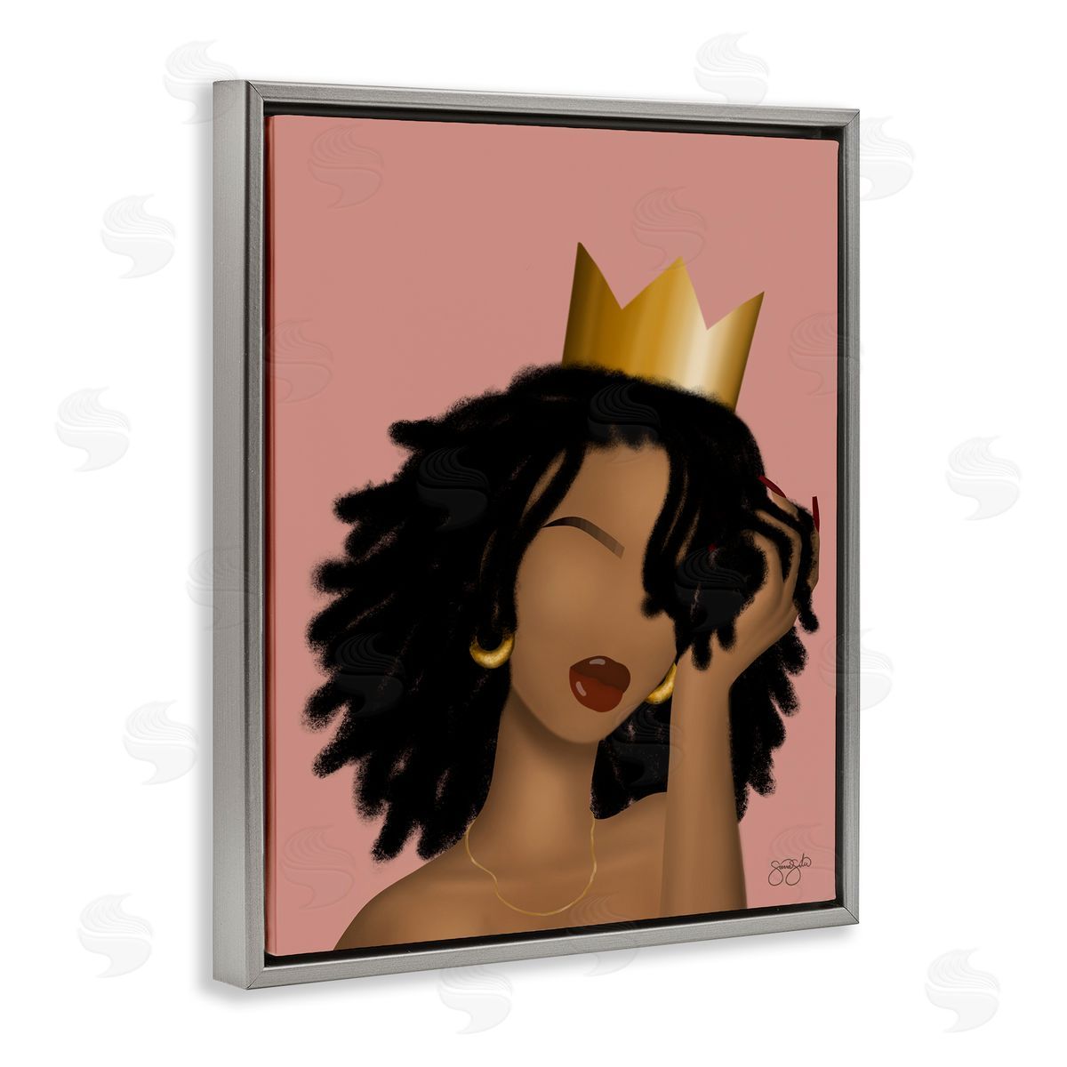 Sierra Siler Pink Reina Portrait Canvas Wall Art Print