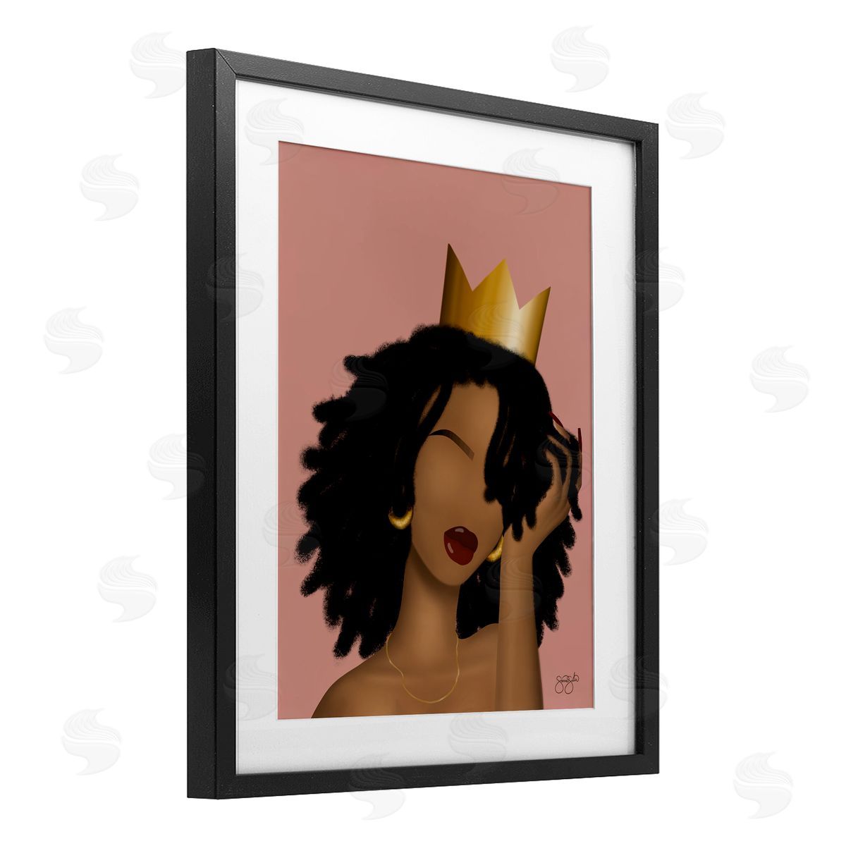 Sierra Siler Pink Reina Portrait Canvas Wall Art Print