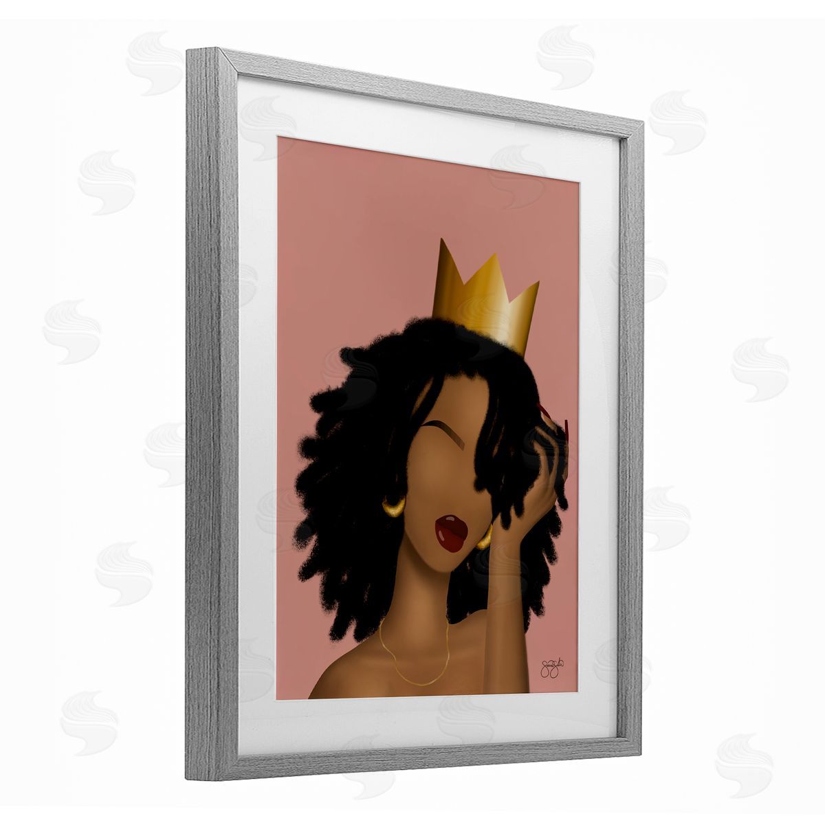 Sierra Siler Pink Reina Portrait Canvas Wall Art Print