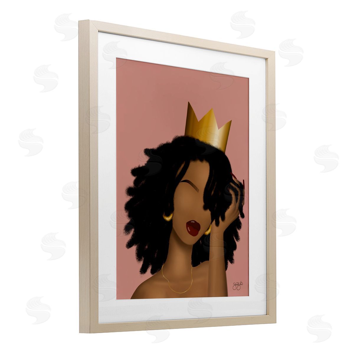 Sierra Siler Pink Reina Portrait Canvas Wall Art Print