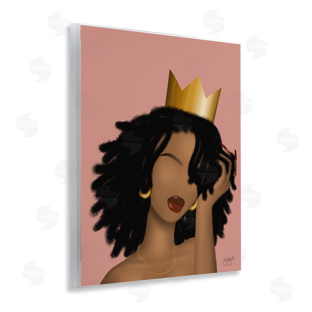Sierra Siler Pink Reina Portrait Canvas Wall Art Print