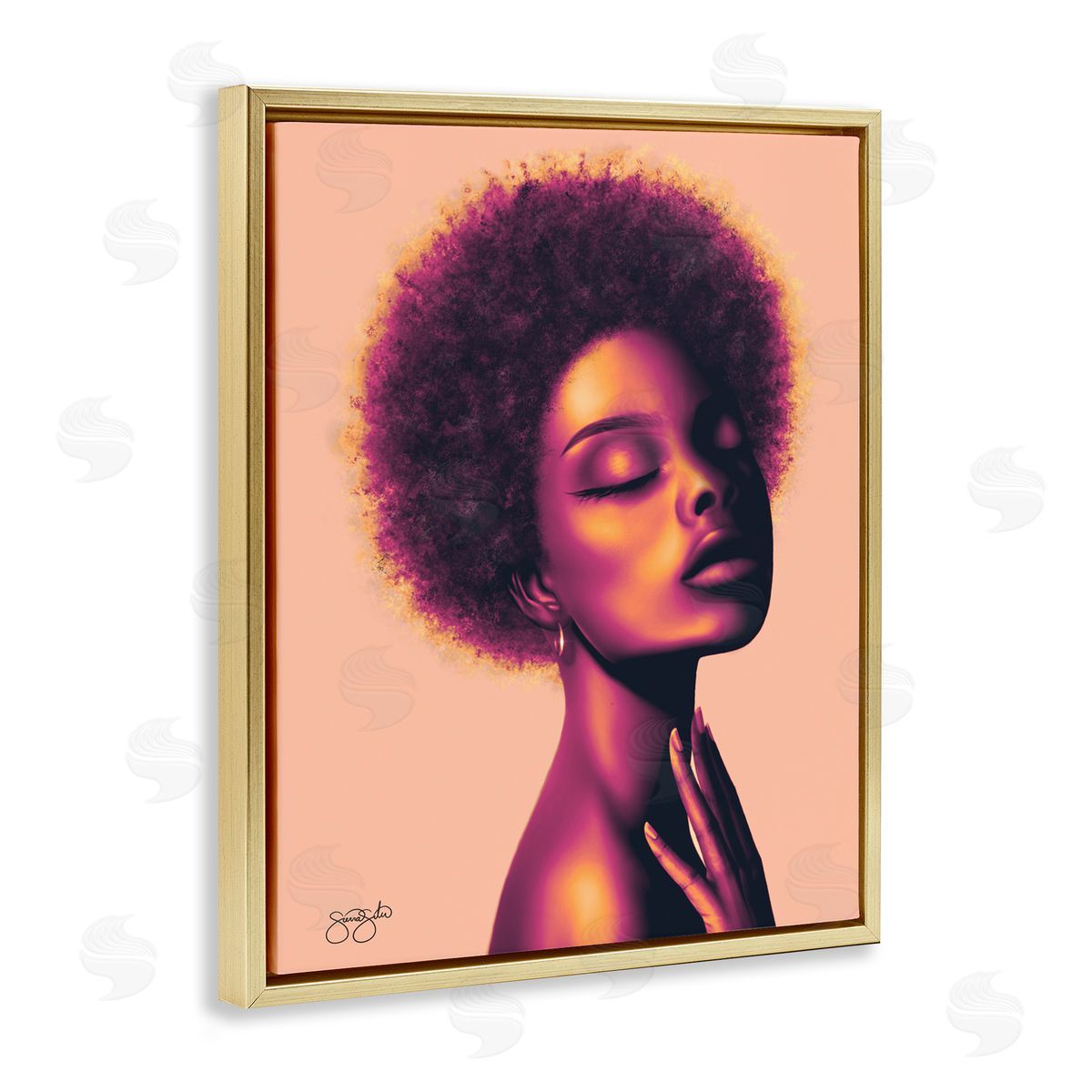 Sierra Siler Pink Maya Portrait Canvas Wall Art Print