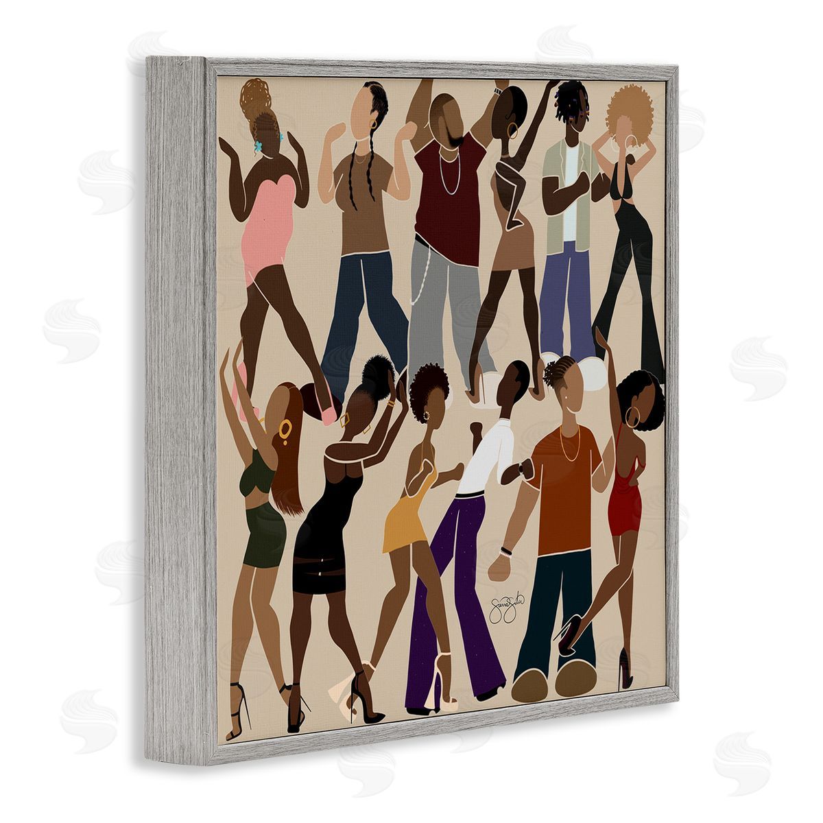 Sierra Siler Peace & Rhythm Dancers Canvas Wall Art Print