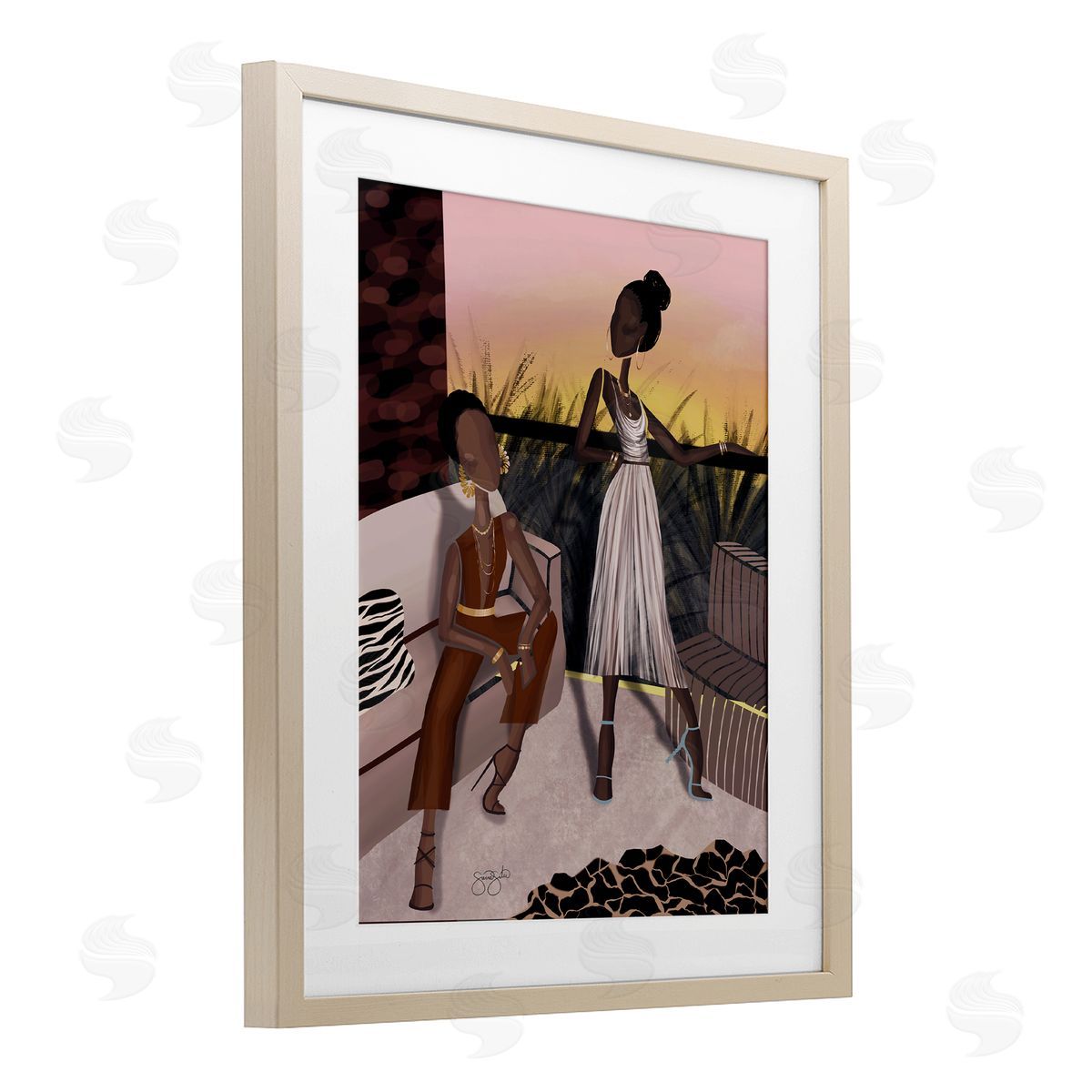 Sierra Siler Sunset Sisters Scenic View Canvas Wall Art Print