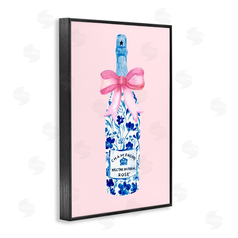 Corinne Haig Floral Coquette Champagne Black Framed Giclee Art Print