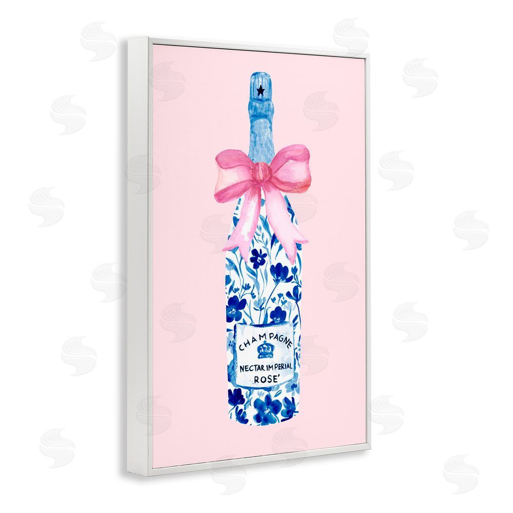 Corinne Haig Floral Coquette Champagne White Frame Giclee Art Print
