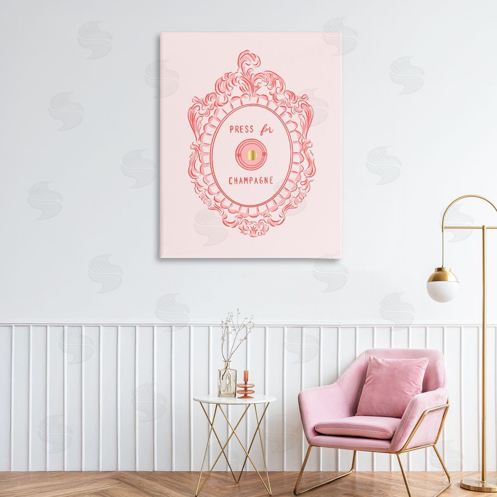Cherrywood Lane Press For Champagne Ornate Canvas Art on Wall