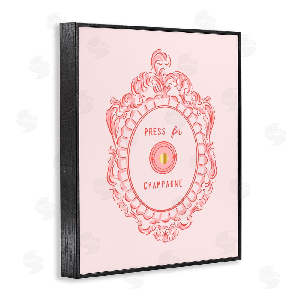 Cherrywood Lane Press For Champagne Ornate Black Framed Giclee Wall Art Print