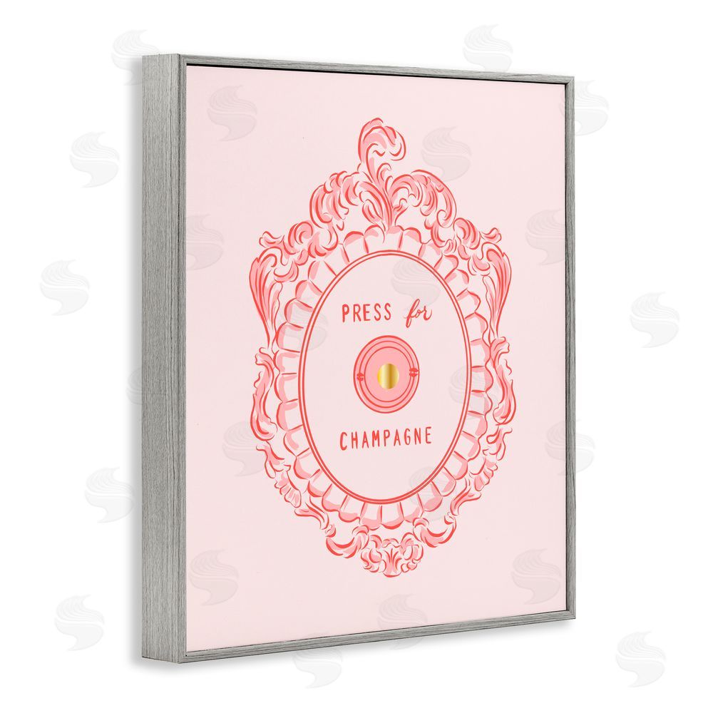 Cherrywood Lane Press For Champagne Ornate Gray Framed Giclee Wall Art Print