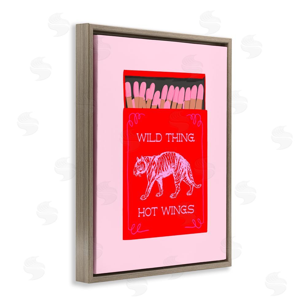 Cherrywood Lane Wild Thing Matchbox  Brown Floating Frame Canvas Wall Art Print