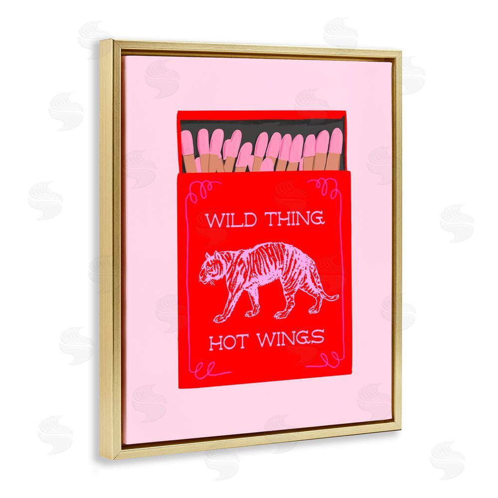 Cherrywood Lane Wild Thing Matchbox  Gold Floating Frame Canvas Wall Art Print
