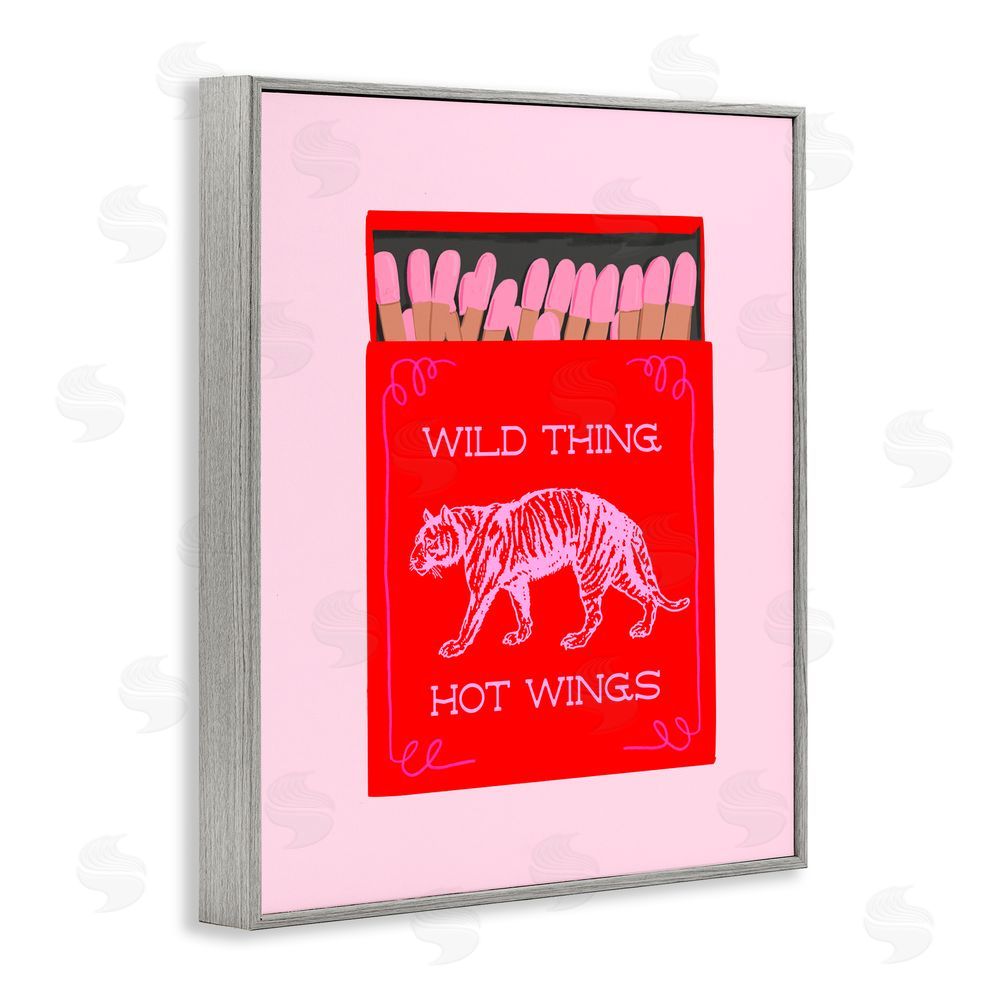 Cherrywood Lane Wild Thing Matchbox  Gray Framed Giclee Wall Art Print