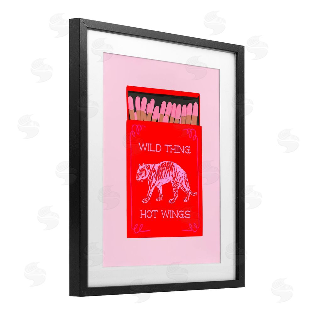 Cherrywood Lane Wild Thing Matchbox  Black Framed Print Under Glass with White Mat Wall Art