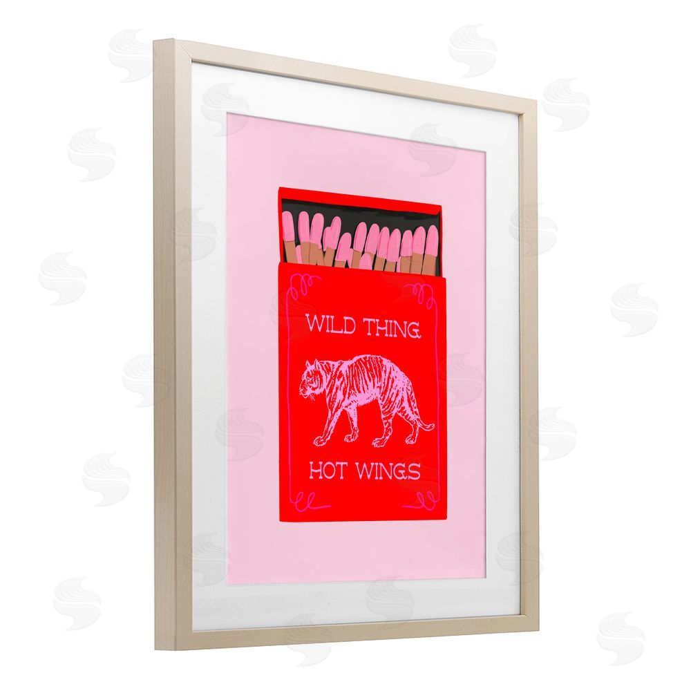 Cherrywood Lane Wild Thing Matchbox  Birch Framed Print Under Glass with White Mat Wall Art