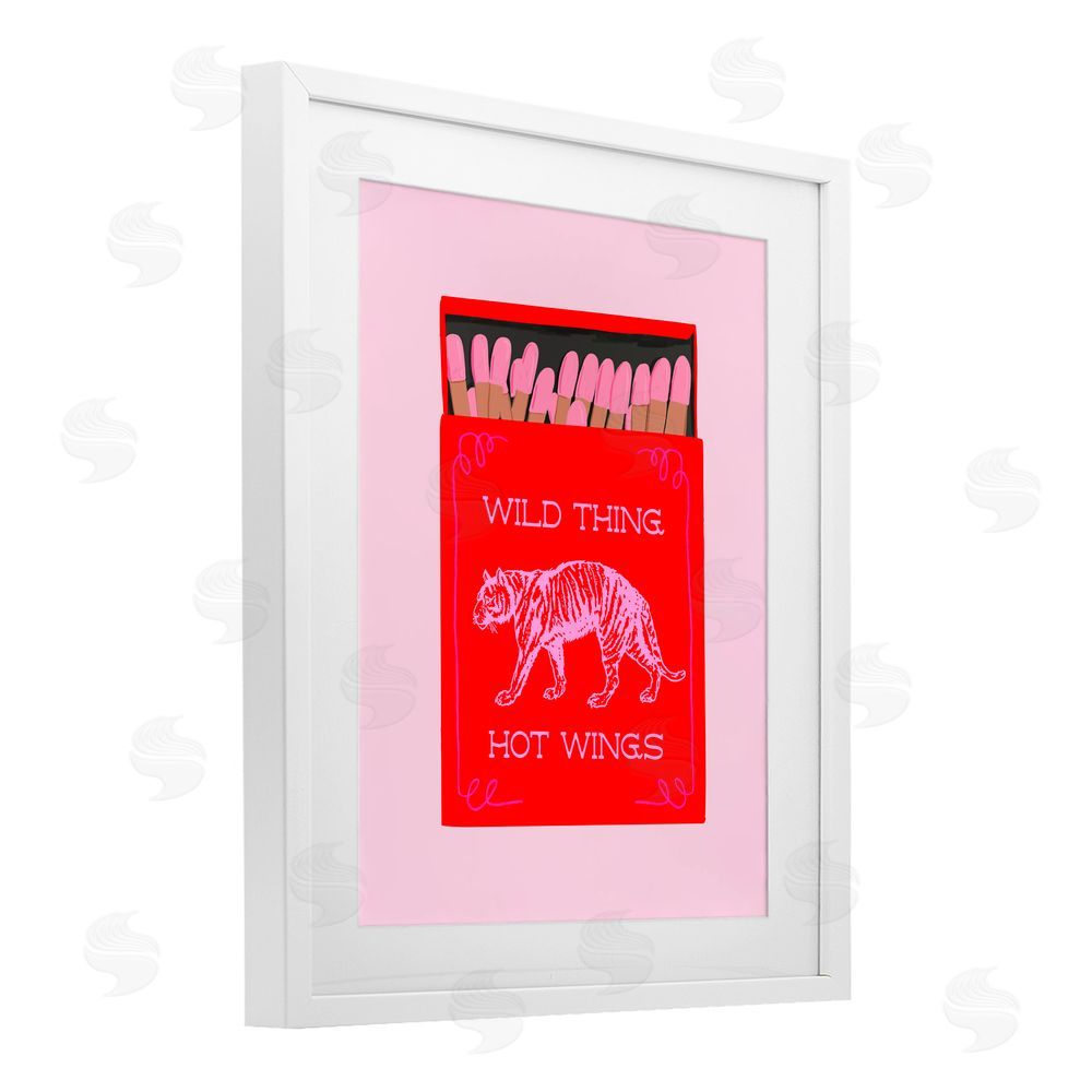 Cherrywood Lane Wild Thing Matchbox  White Framed Print Under Glass with Mat Wall Art