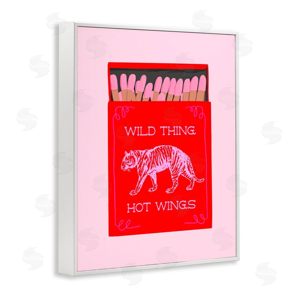 Cherrywood Lane Wild Thing Matchbox  White Framed Giclee Wall Art Print