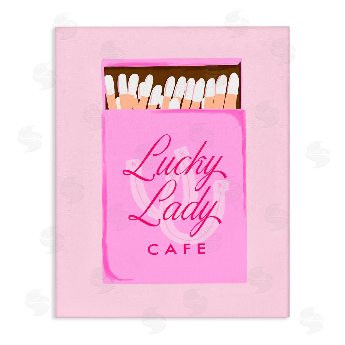 Cherrywood Lane Lucky Lady Cafe Matchbox Canvas Wall Art Print