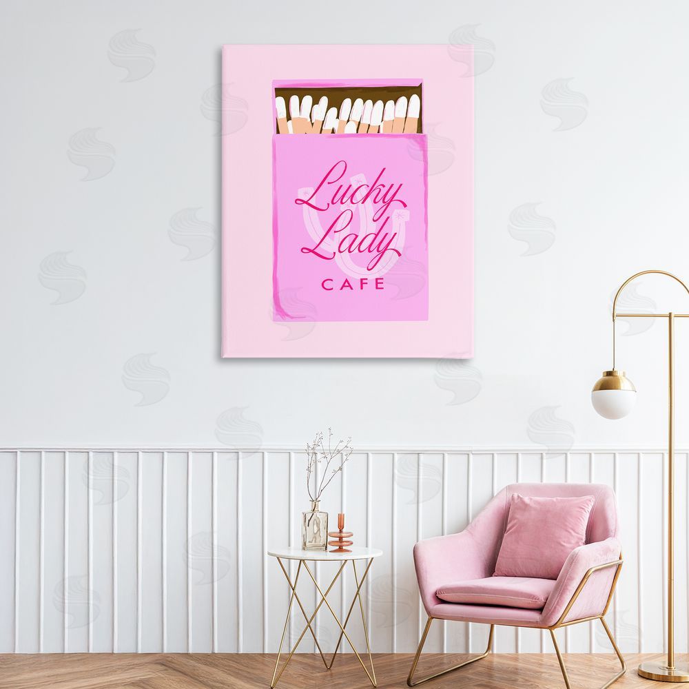 Cherrywood Lane Lucky Lady Cafe Matchbox Canvas Art on Wall