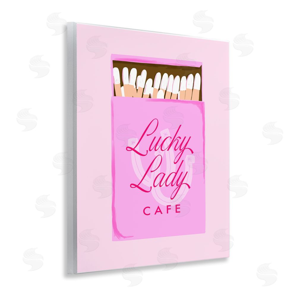 Cherrywood Lane Lucky Lady Cafe Matchbox Wall Plaque Art Print