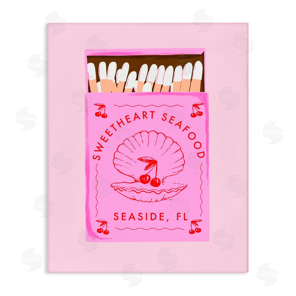 Cherrywood Lane Sweetheart Seafood Matchbox Canvas Wall Art Print