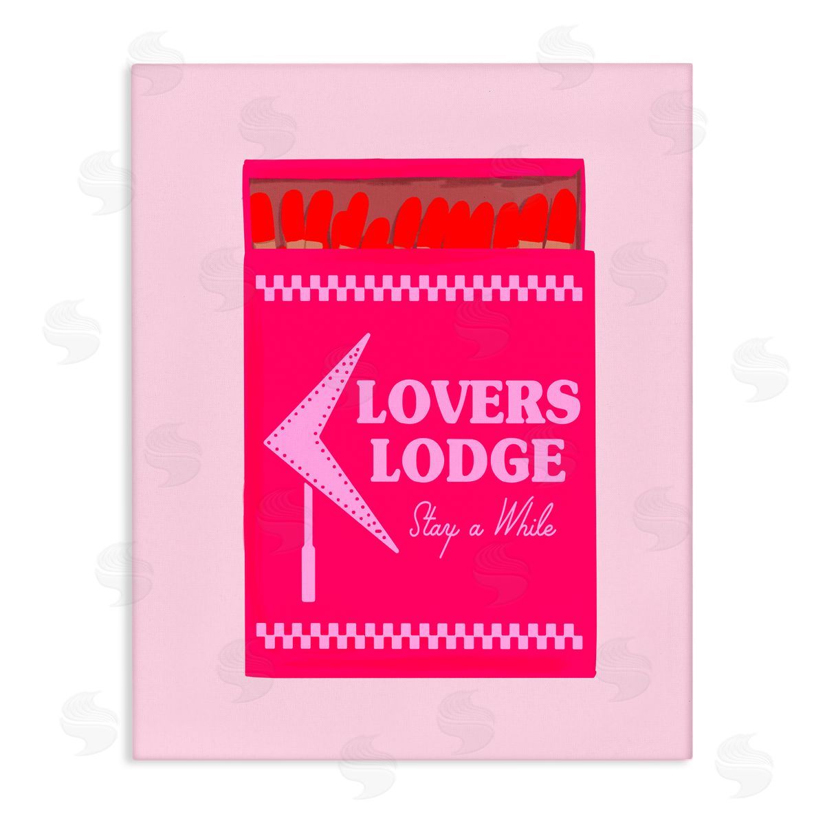 Cherrywood Lane Lovers Lodge Matchbox Canvas Wall Art Print