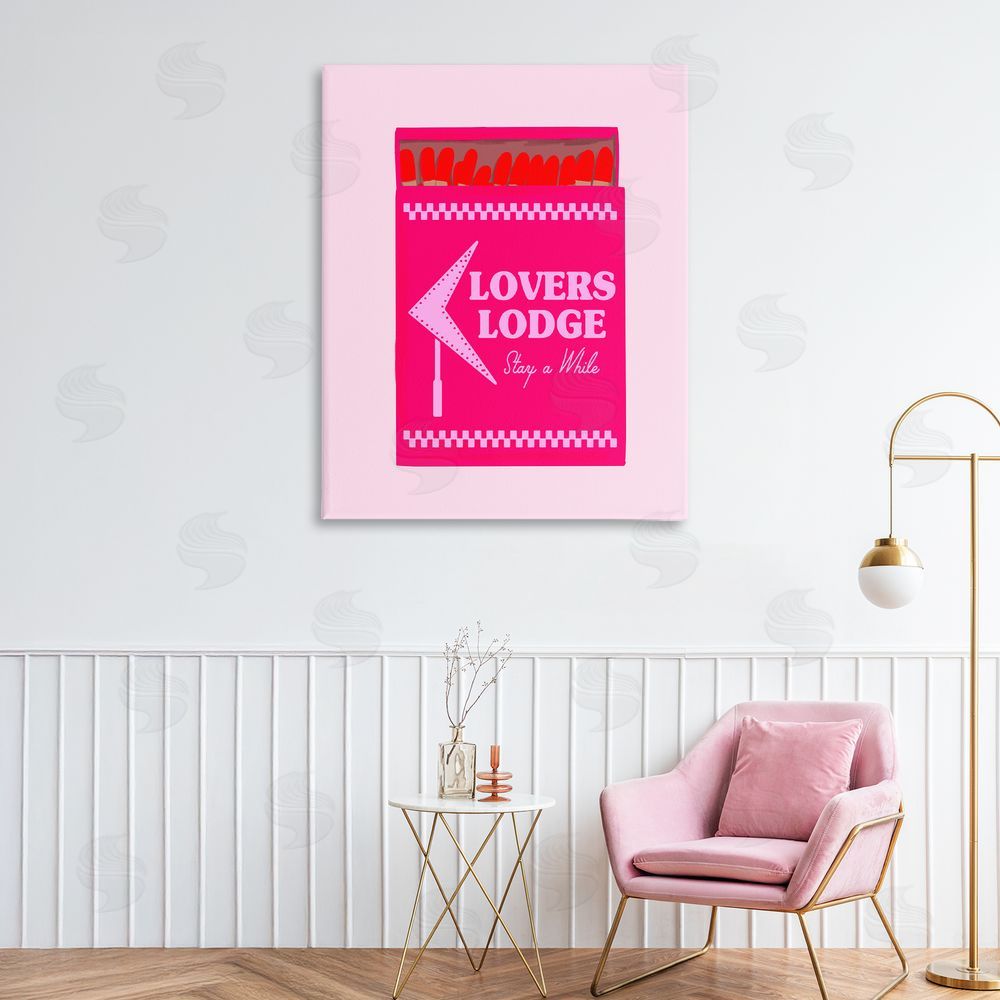 Cherrywood Lane Lovers Lodge Matchbox Canvas Art on Wall