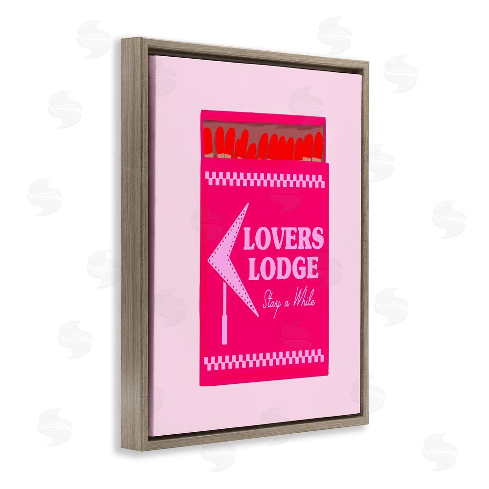 Cherrywood Lane Lovers Lodge Matchbox Brown Floating Frame Canvas Wall Art Print