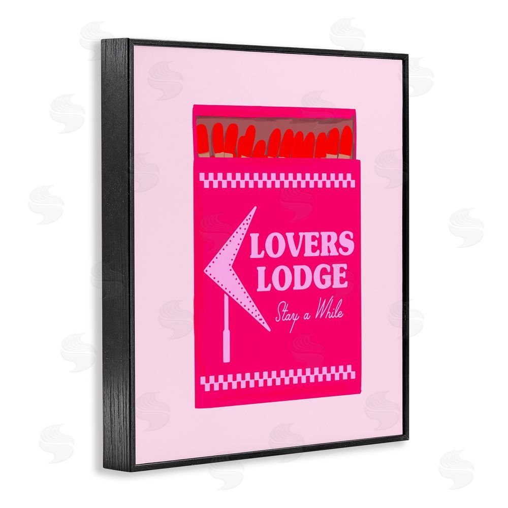 Cherrywood Lane Lovers Lodge Matchbox Black Framed Giclee Wall Art Print