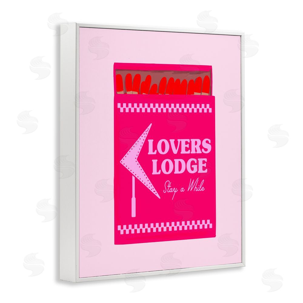 Cherrywood Lane Lovers Lodge Matchbox White Framed Giclee Wall Art Print