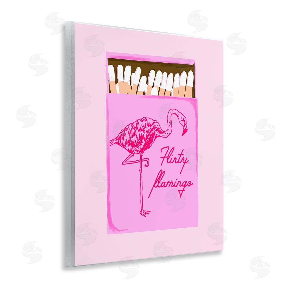 Cherrywood Lane Flirty Flamingo Pink Matchbox Wall Plaque Art Print