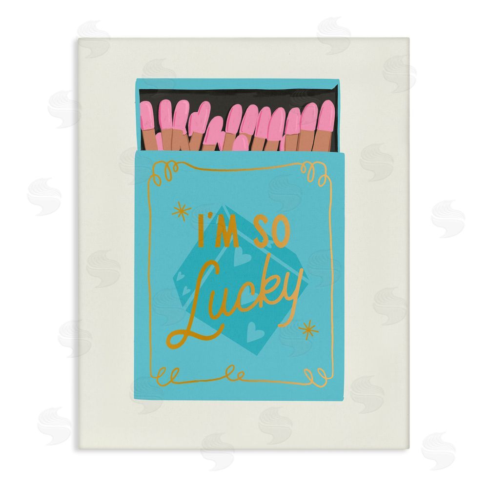 Cherrywood Lane I'm So Lucky Matchbox Canvas Wall Art Print