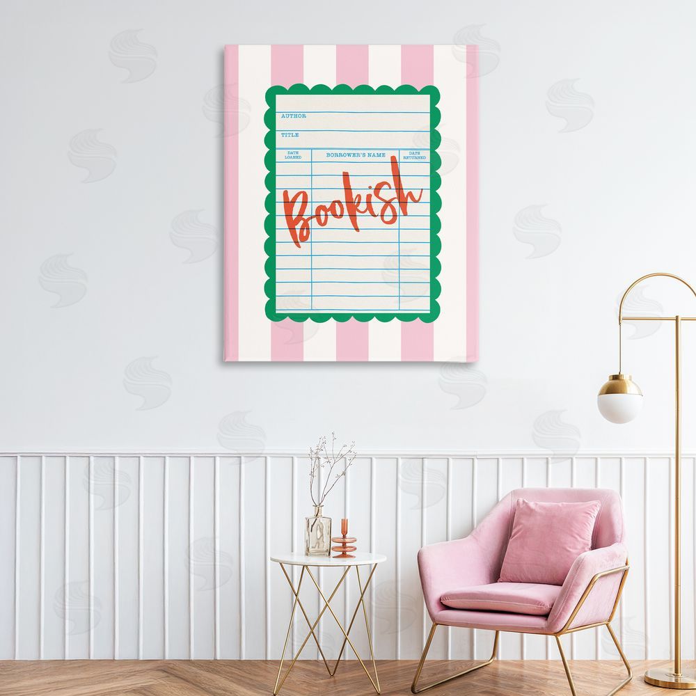 Nadia Hassan Bookish Reader Library Card Canvas Art on Wall