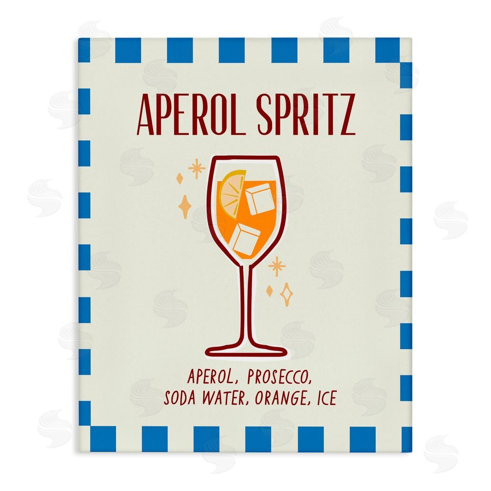 Emily Dumas Retro Fizzy Summer Cocktail Canvas Wall Art Print