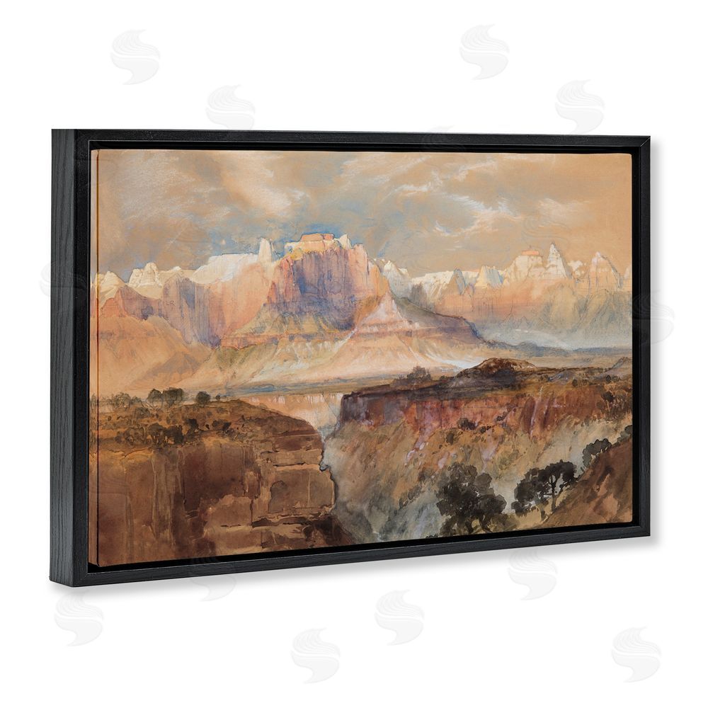 Corinne Haig Vast and Distant Canyon Black Floating Frame Canvas Wall Art Print