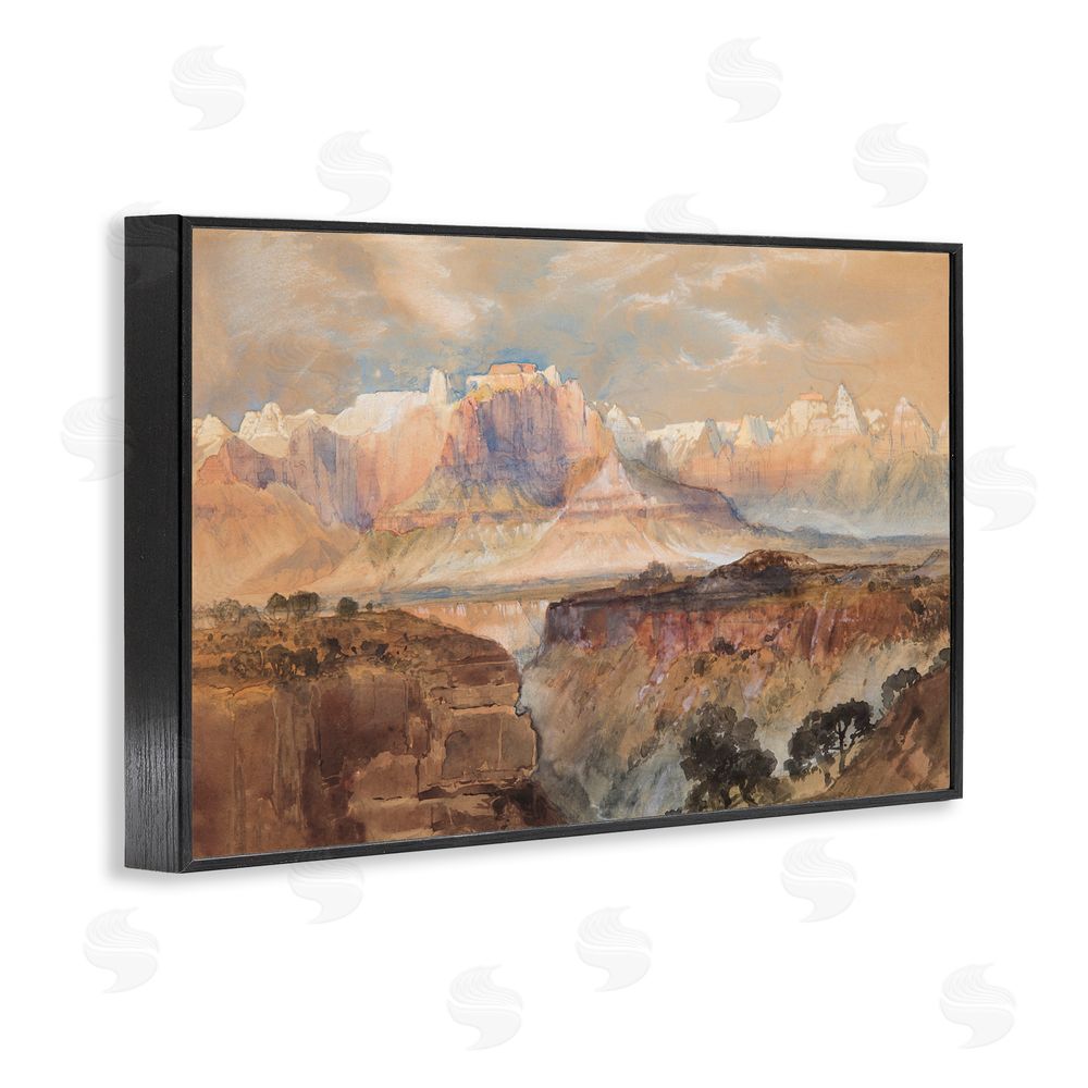 Corinne Haig Vast and Distant Canyon Black Framed Giclee Wall Art Print