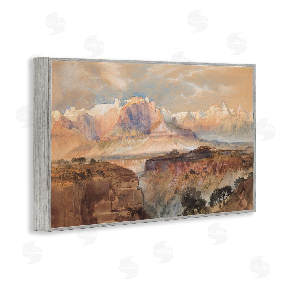 Corinne Haig Vast and Distant Canyon Gray Framed Giclee Wall Art Print