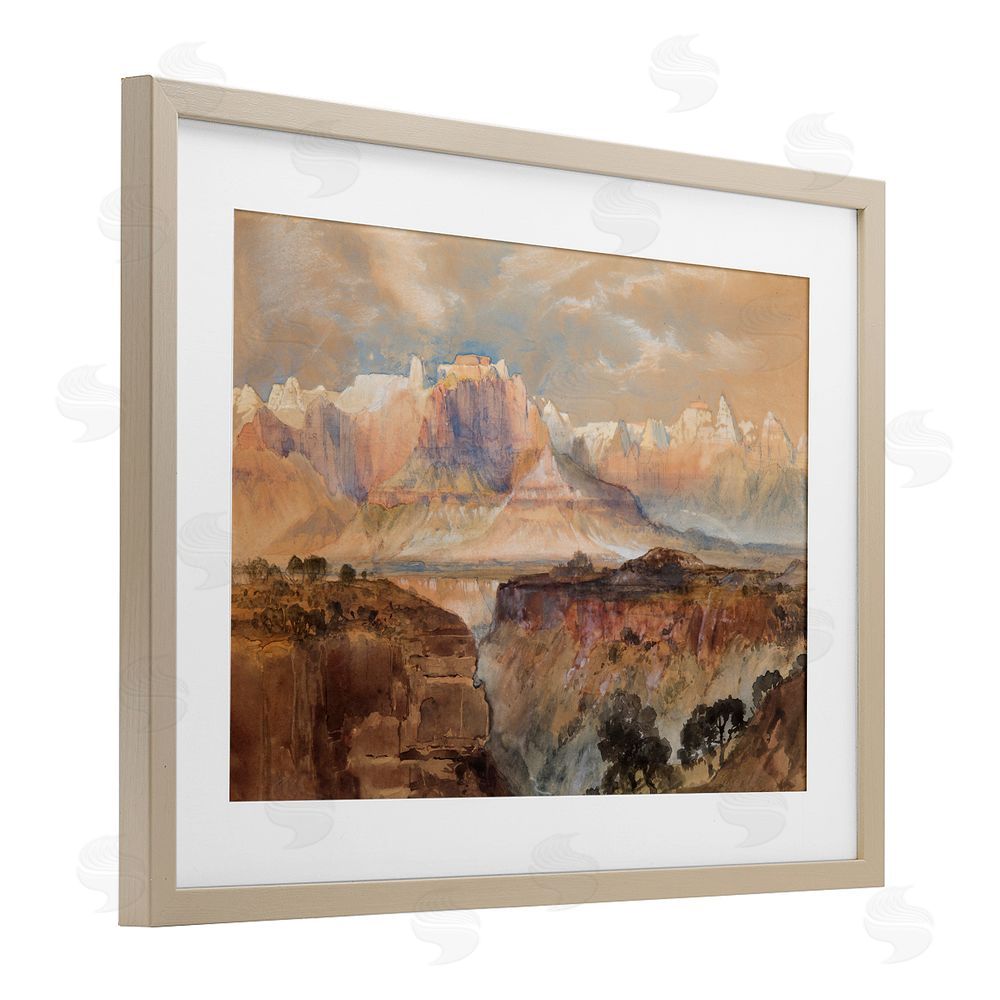 Corinne Haig Vast and Distant Canyon Birch Framed Print Under Glass with White Mat Wall Art