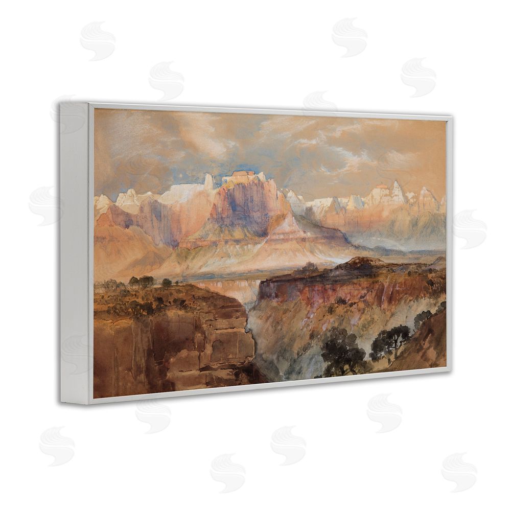 Corinne Haig Vast and Distant Canyon White Framed Giclee Wall Art Print