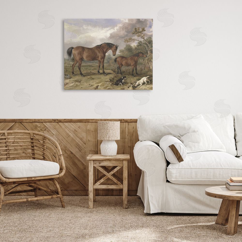 Corinne Haig Wild Dogs & Horses Traditional Printed Wall Art in Room