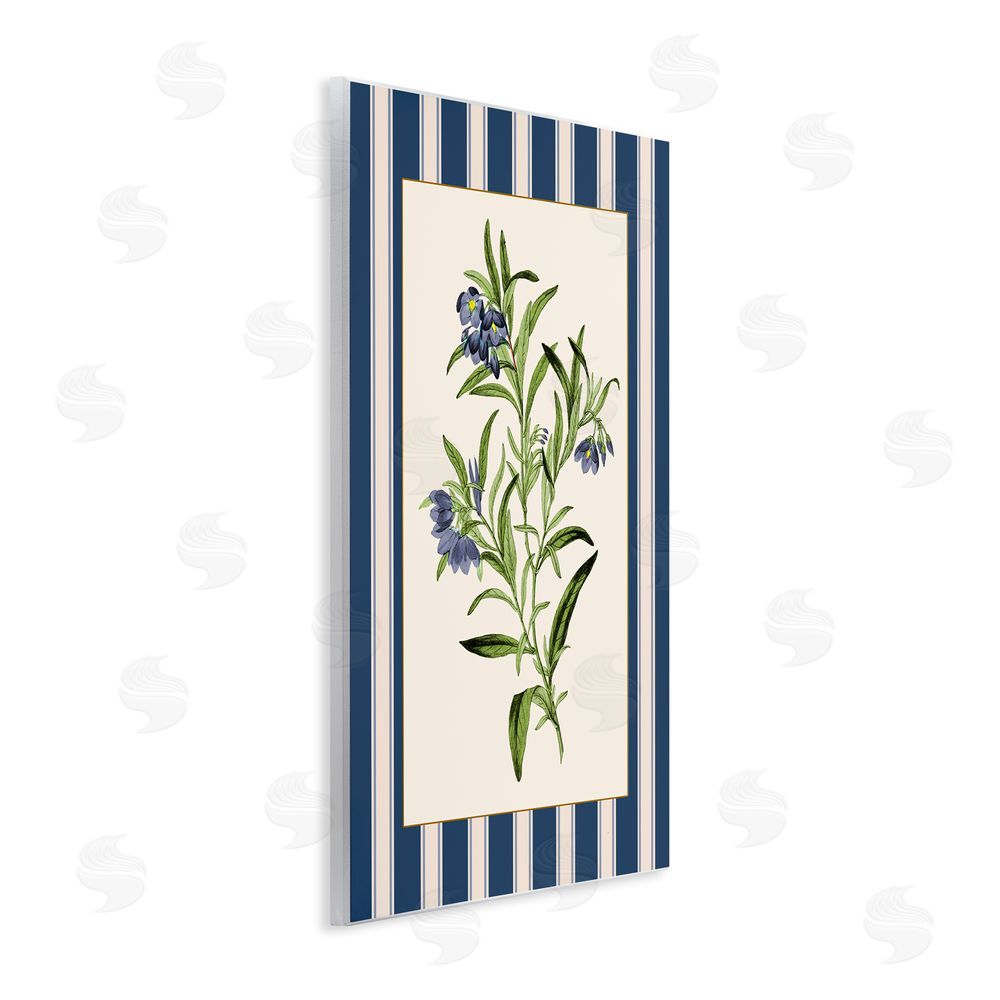 Corinne Haig Vintage Plant over Stripes Wall Plaque Art Print