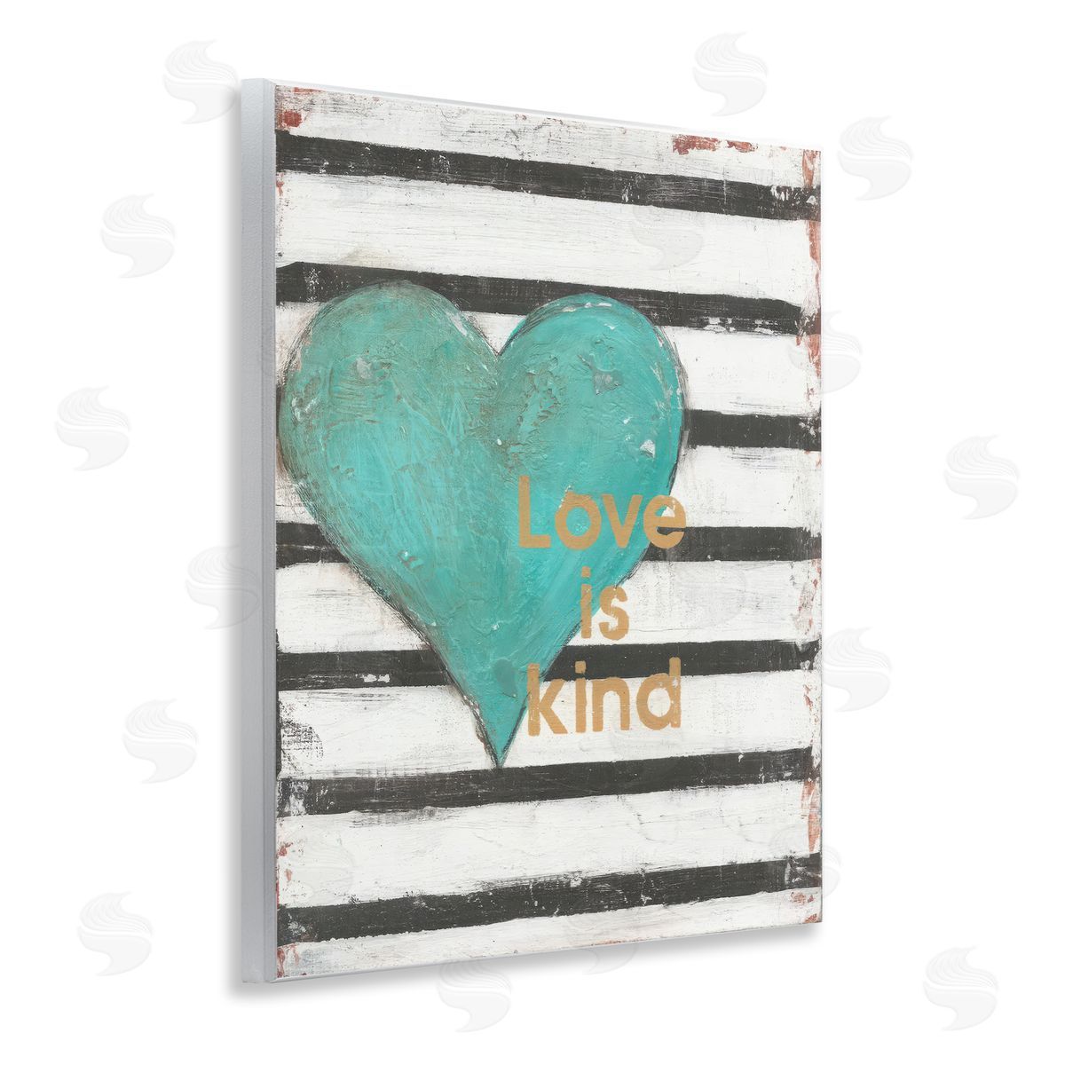 Cassandra Cushman Love Is Kind on Stripes Canvas Wall Art Print