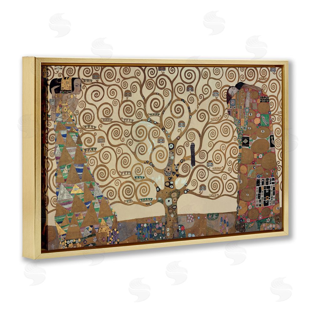 Gustav Klimt The Tree of Life Klimt Gold Floating Frame Canvas Wall Art Print