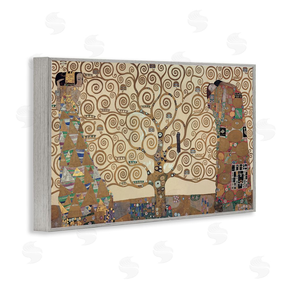 Gustav Klimt The Tree of Life Klimt Gray Framed Giclee Wall Art Print