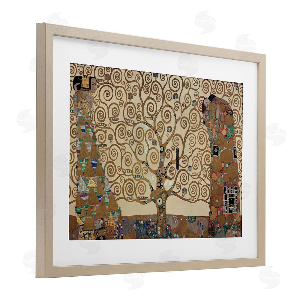 Gustav Klimt The Tree of Life Klimt Birch Framed Print Under Glass with White Mat Wall Art