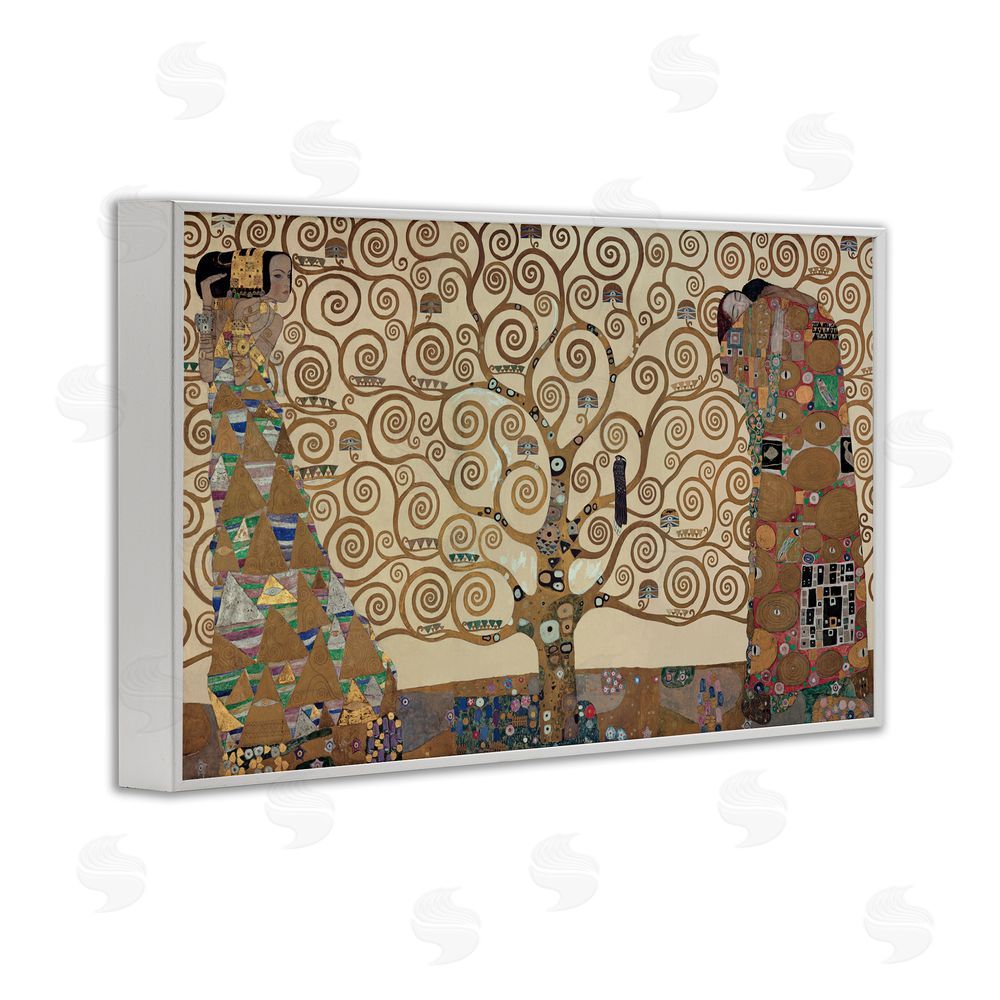 Gustav Klimt The Tree of Life Klimt White Framed Giclee Wall Art Print