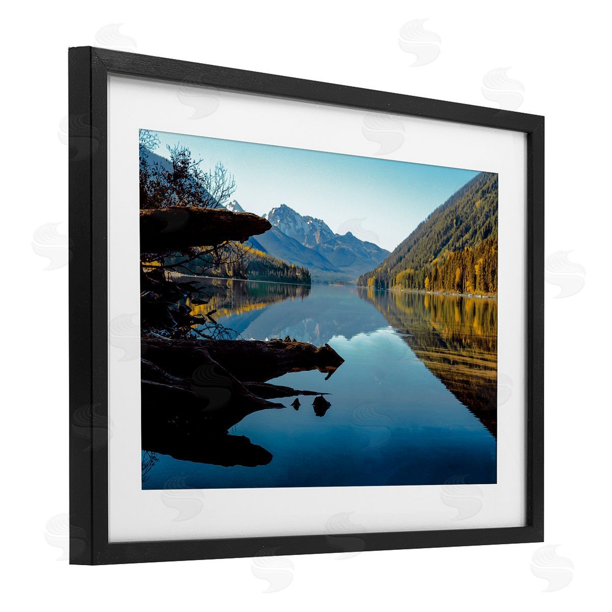 Madison Starnes Photography Evergreen Mirrors River Reflection Canvas Wall Art Print